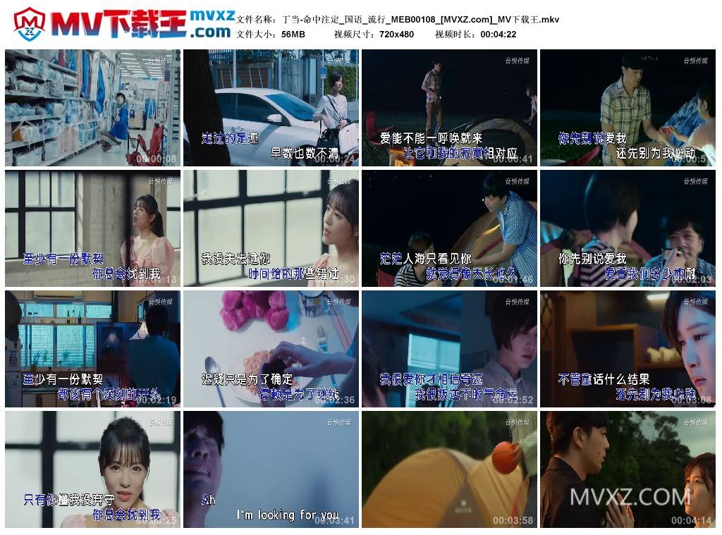丁当-命中注定_国语_流行_MEB00108